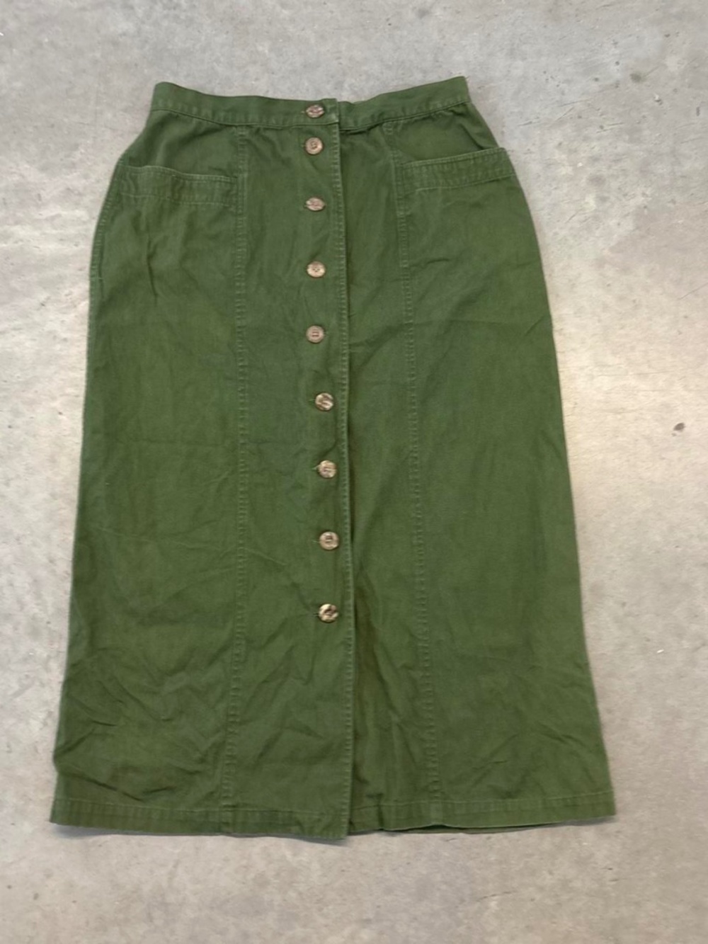 Christopher & Bank green button ups midi skirt Size 12